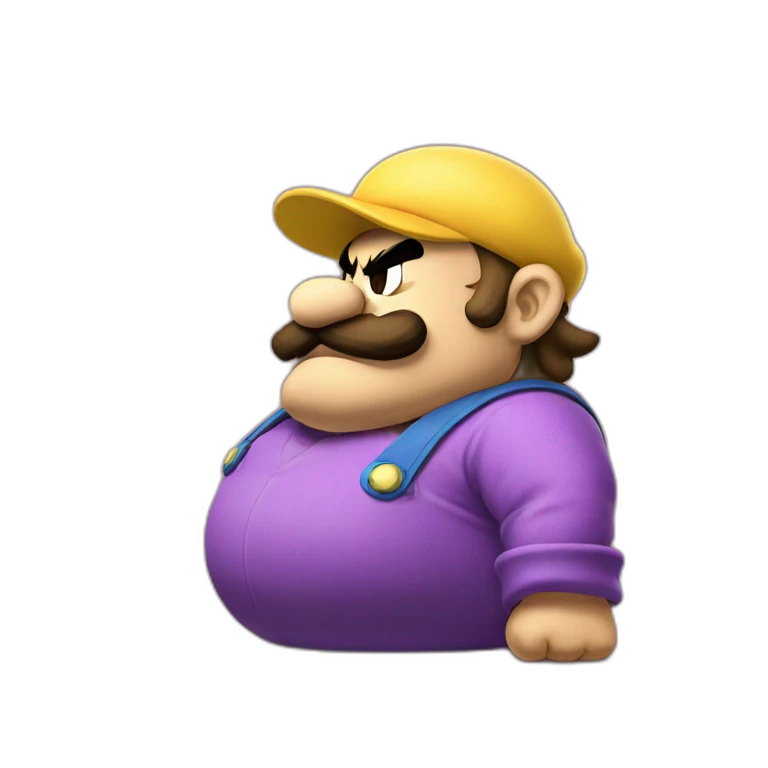 pregnant wario side view sad emoji