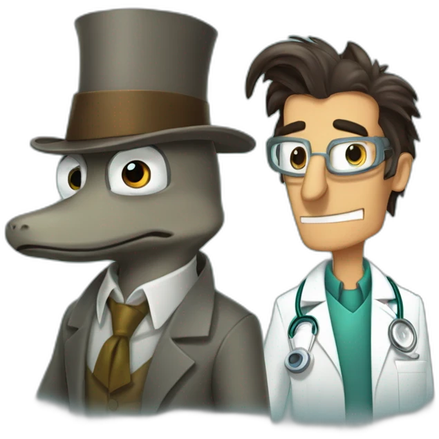 platypus perry and doctor doofenshmirtz emoji