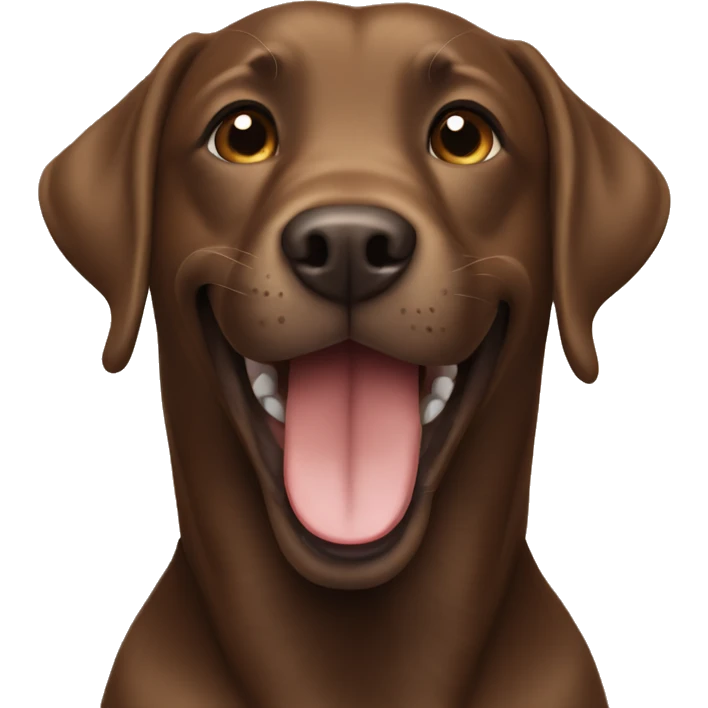laughing brown labrador emoji
