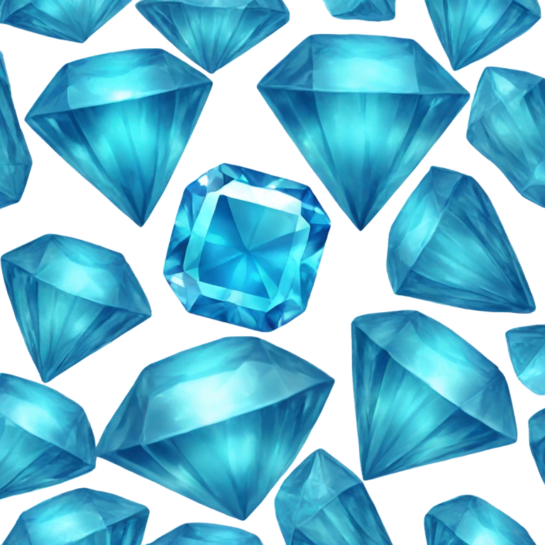 Glowing diamond blue diamond texture shiny one emoji