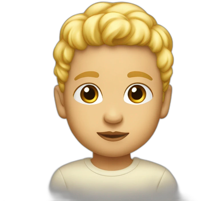 Bébé blond tee shirt m’bappe emoji