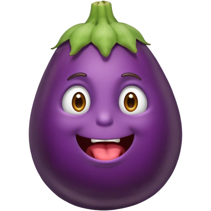 Eggplant with anxiety, pulling out his hair and biting his nails ￼ emoji