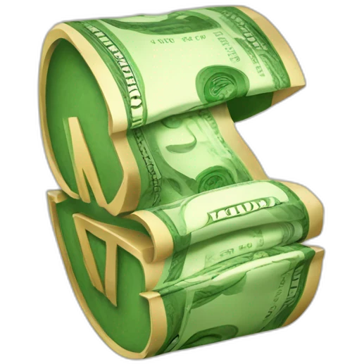 Letter M millionaire money emoji