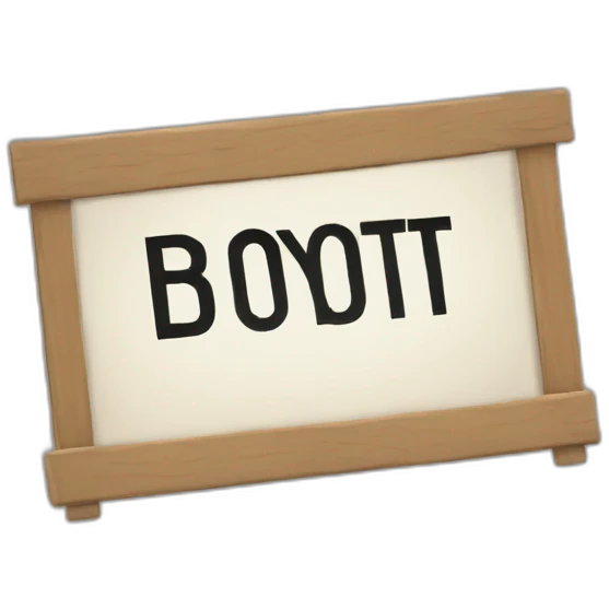 Placard of boycott emoji