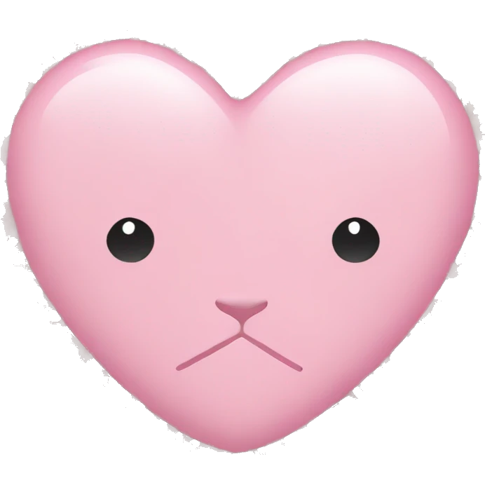light pink heart with pink cheeta print  emoji