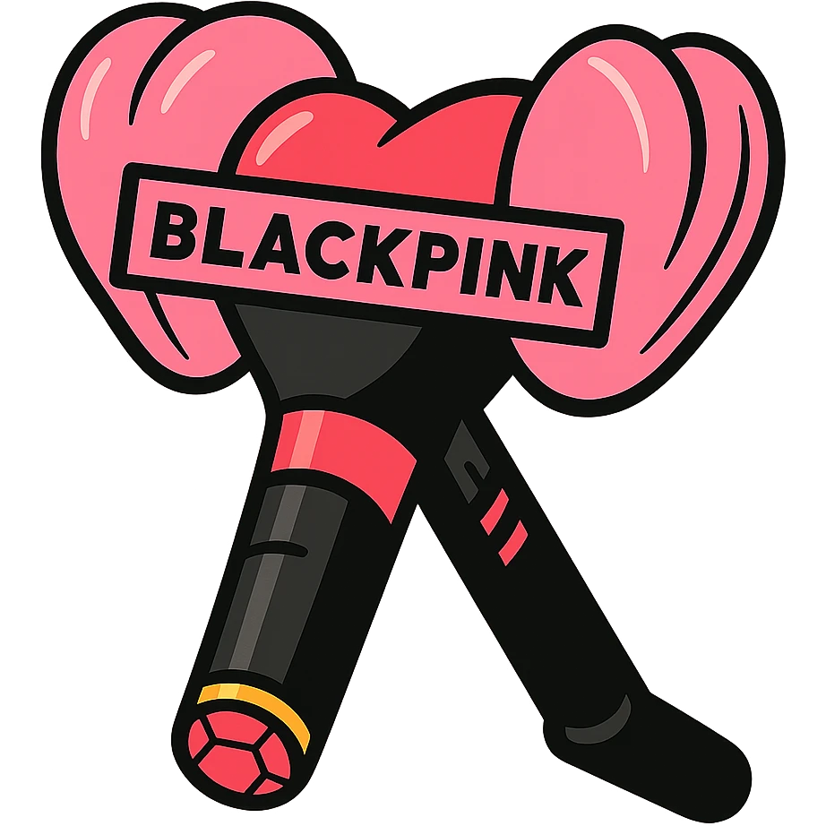 Remove the background, keep the BLACKPINK-inspired object with a transparent background, vibrant toon style. emoji