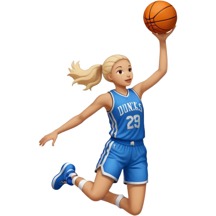 Basketball dunk girl emoji