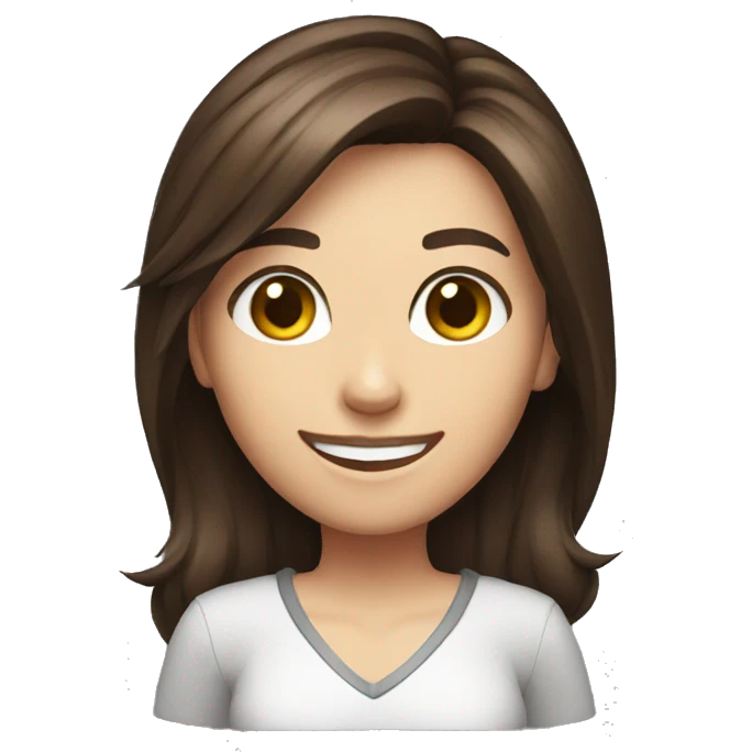 brunette gamer girl smiling emoji