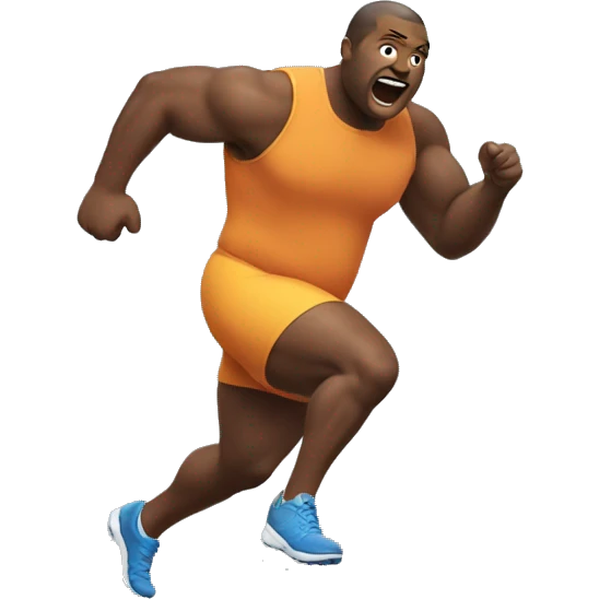 Big man running  emoji