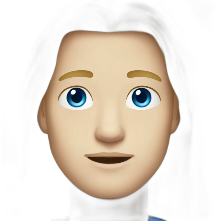 Young blonde white male long hair blue eyes emoji
