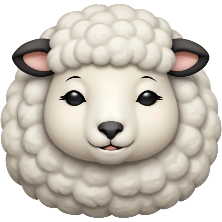 Cute sleepy sheep with black head emoji