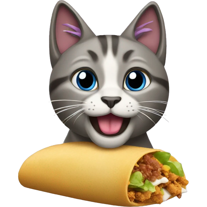 Cat eating Taco Bell emoji