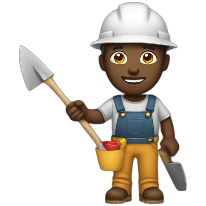 black carpenter emoji