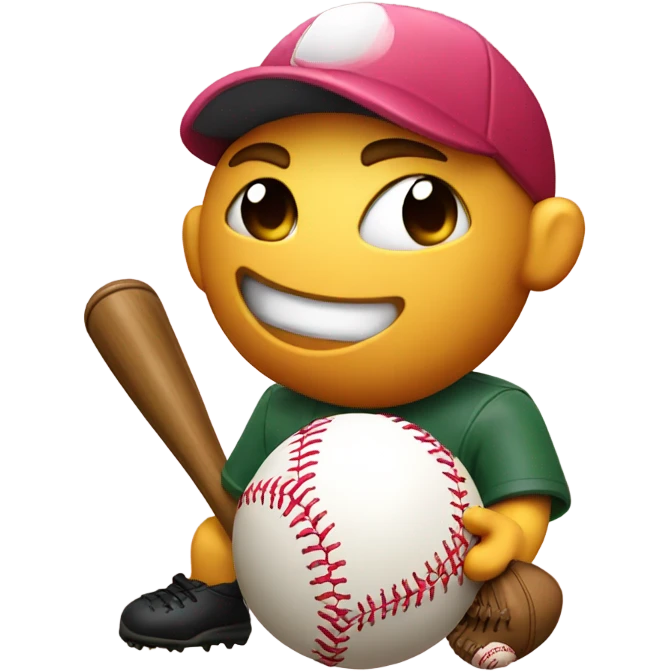 Rose playing baseball emoji
