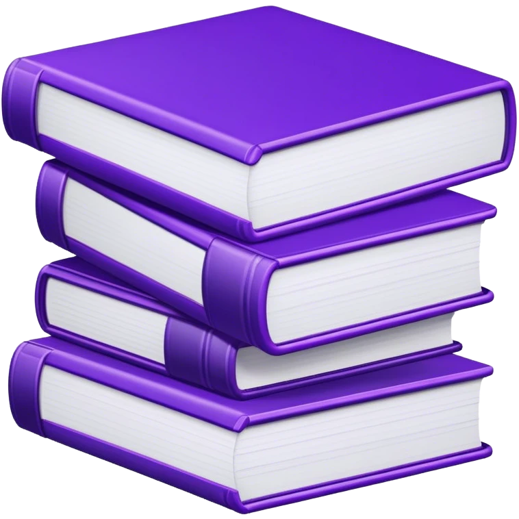 violet 3 books emoji