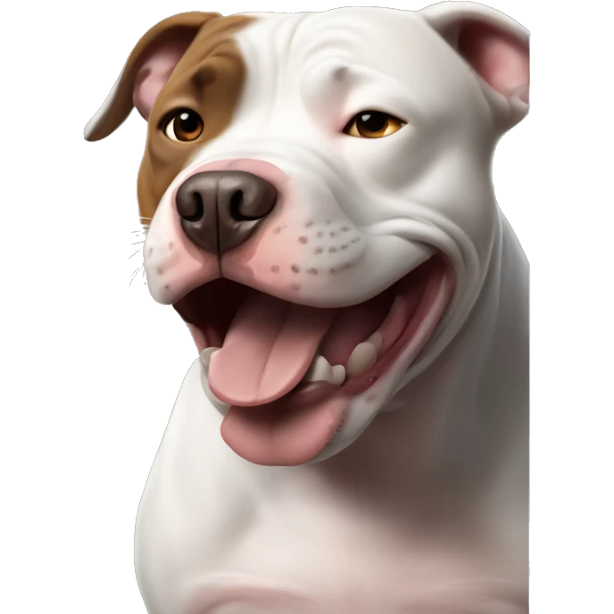 Pitbull sneezing at door emoji