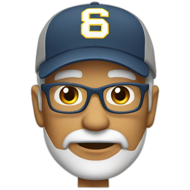 sport coach old on the cap emoji