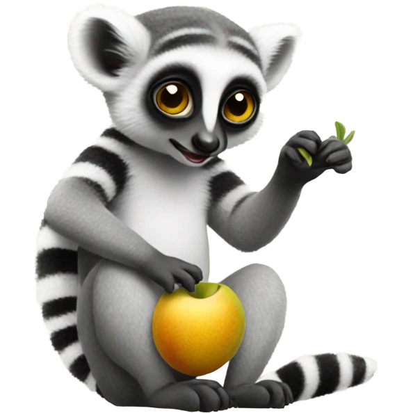 a lemur eating  emoji