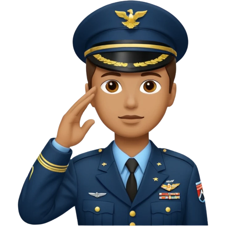 American soldier showing respect emoji