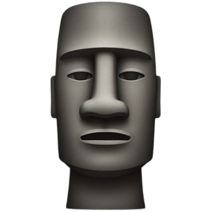 moai statue respect emoji