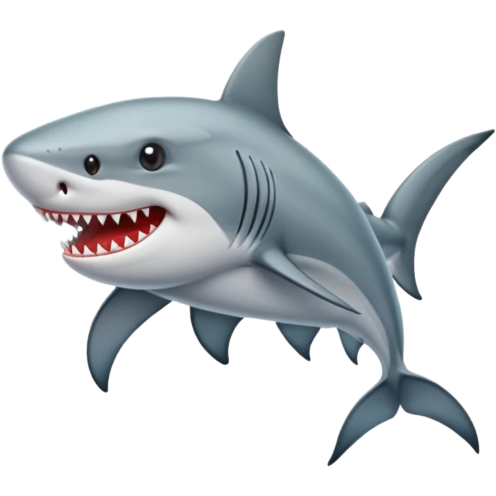 Un tiburón con tenis negros emoji