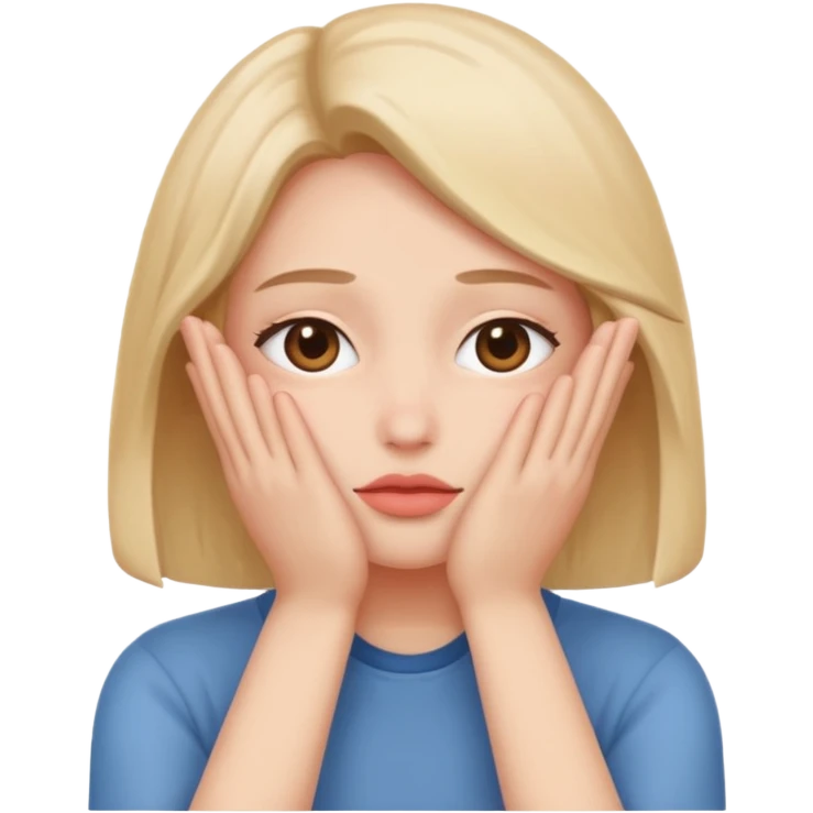 Standard smiley emoji blushing and hiding face with hands emoji