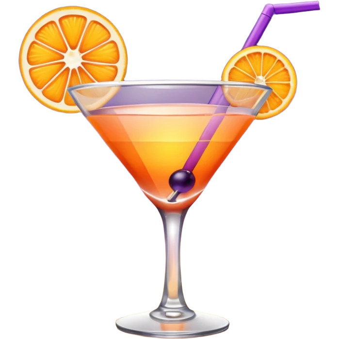 Sunset cocktail orange Lila  emoji