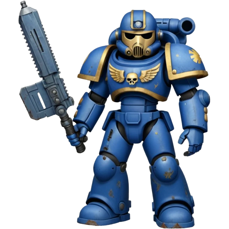 warhammer40k space marine holding a weapon emoji
