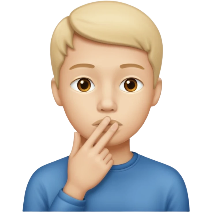Silent face, shushing emoji