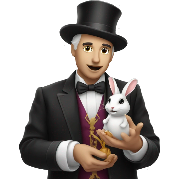 magician with rabbit emoji