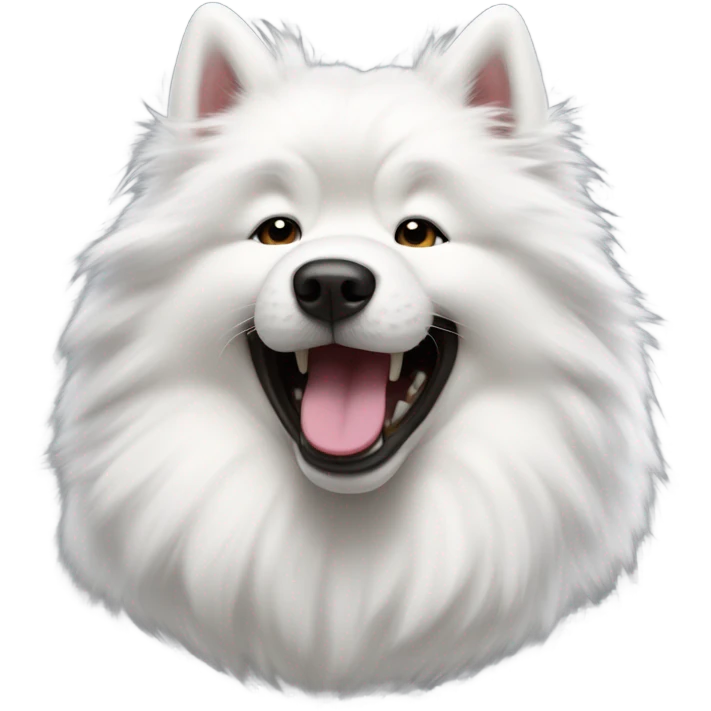Samoyed howling emoji