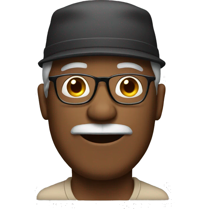 mature male with glasses and hat emoji