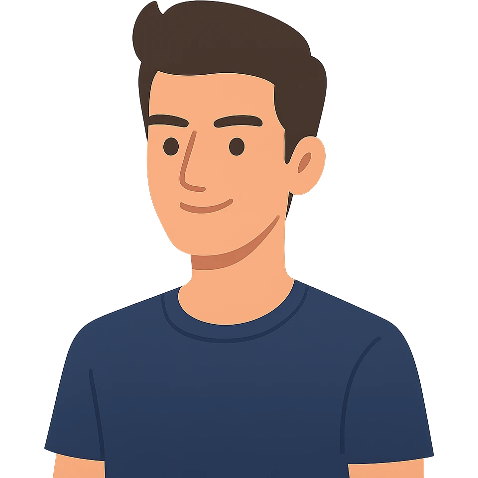 flat toon style handsome guy emoji