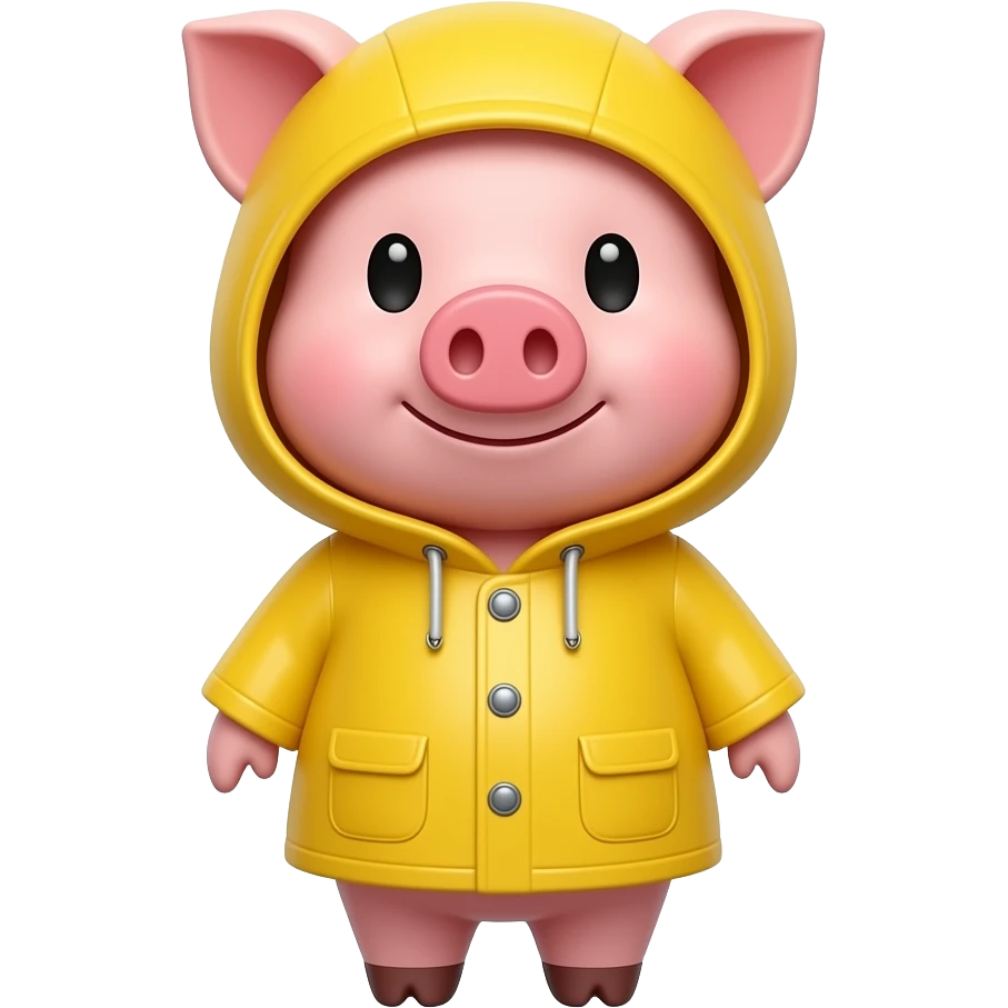 raincoat pig emoji