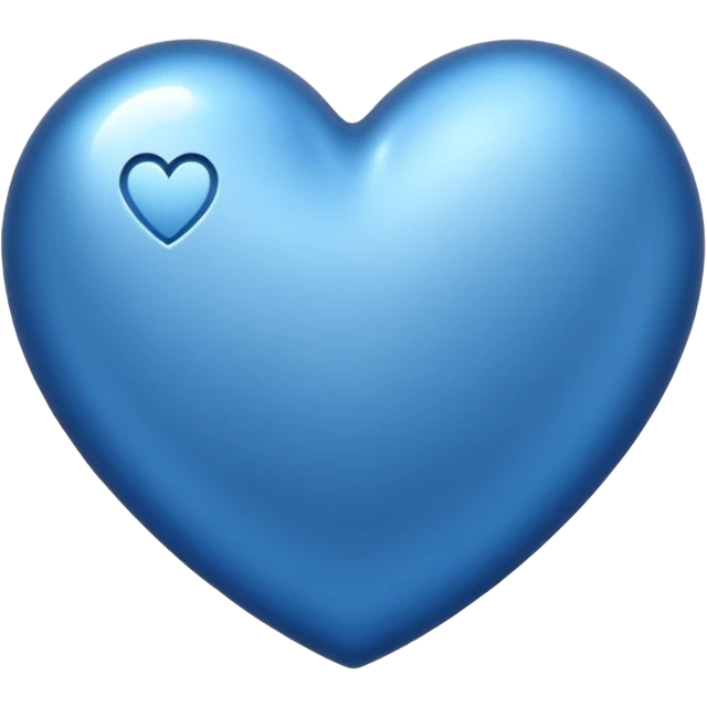 heart with a metallic blue finish emoji