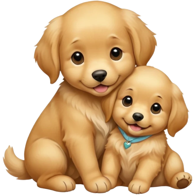 Dog holding a baby  emoji