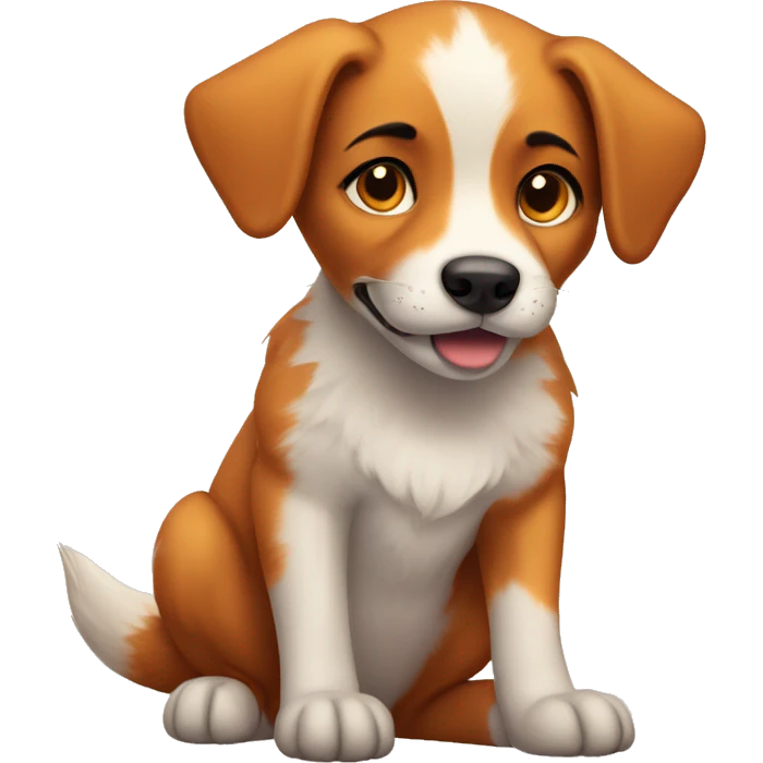 Fox dog puppy with freckles emoji