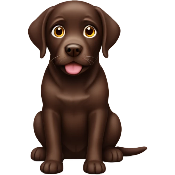 Chocolate Labrador  emoji
