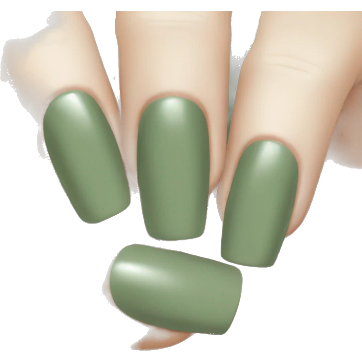 Sage green nail polish  emoji