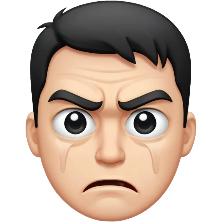 angry man crying emoji