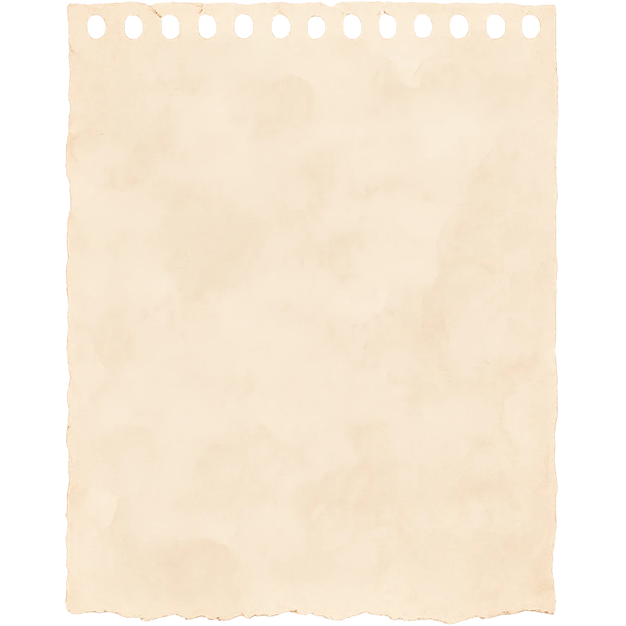ripped notebook paper edge, soft pastel beige tones, watercolor texture, transparent background, no face, no hands, no legs, no characters emoji