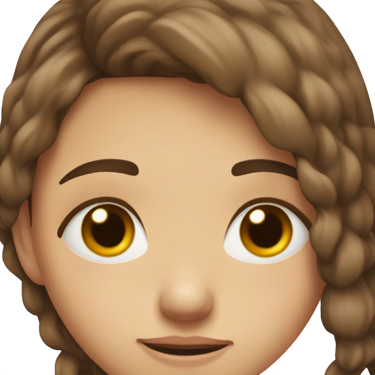 pretty brown haired girl crying emoji