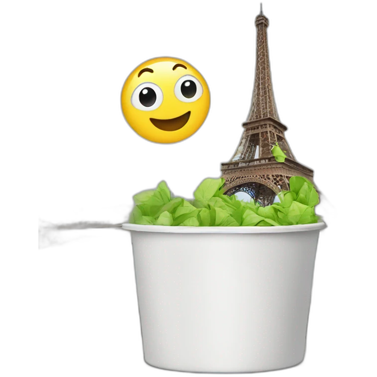 Paris dans une poubelle emoji