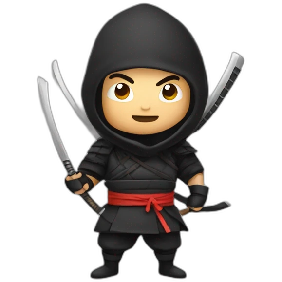 ninja with pork emoji
