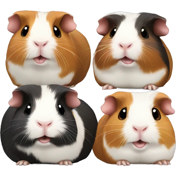 three guinea pigs emoji