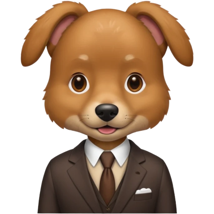 a dog who is a person emoji