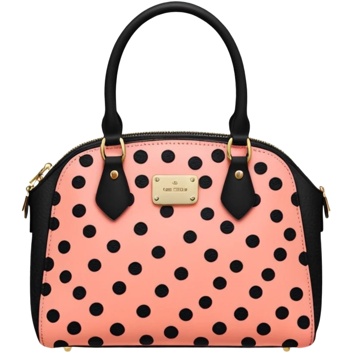 Bright Coral pink and black Cheetah print handbag emoji