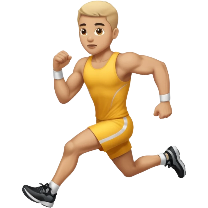 light skin man running emoji