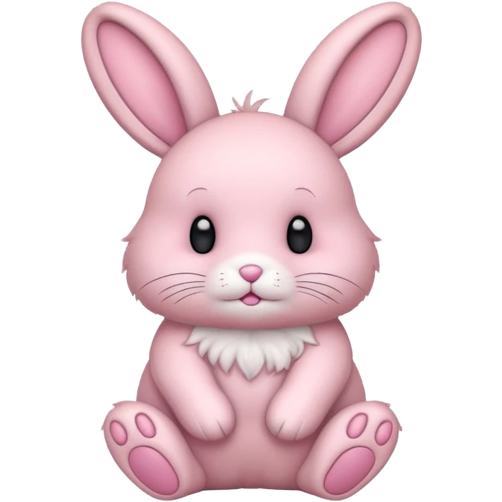 Pastel pink bunny emoji
