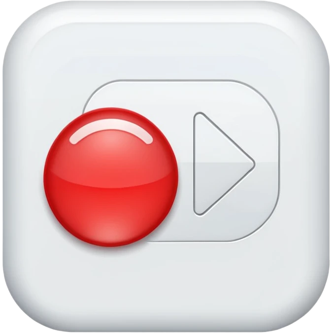 red and white play button emoji